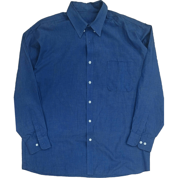 客製長袖襯衫-寶藍