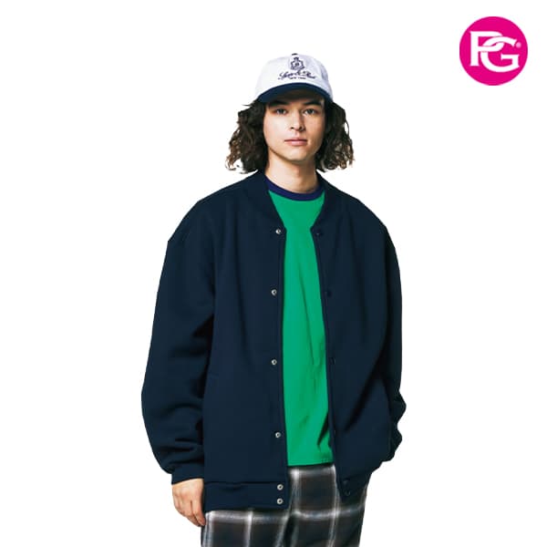 HJ-1044 United Athle-10.0oz.T/C寬鬆棒球外套(內刷毛)